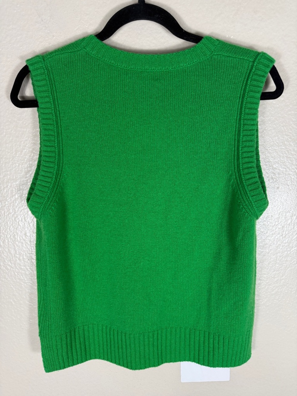 ME+EM Cashmere V Neck Rib Trim Vest Island Green - Picture 6 of 6